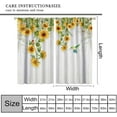 thumbnail image 3 of Sunflower Flower Blackout Curtains for Bedroom,Rustic Vintage Wood Panel Watercolour Nature Sunflower Plant Flower Bird Window Drapes Print for Girls Boys Living Room Kitchen 84x84in, 3 of 6