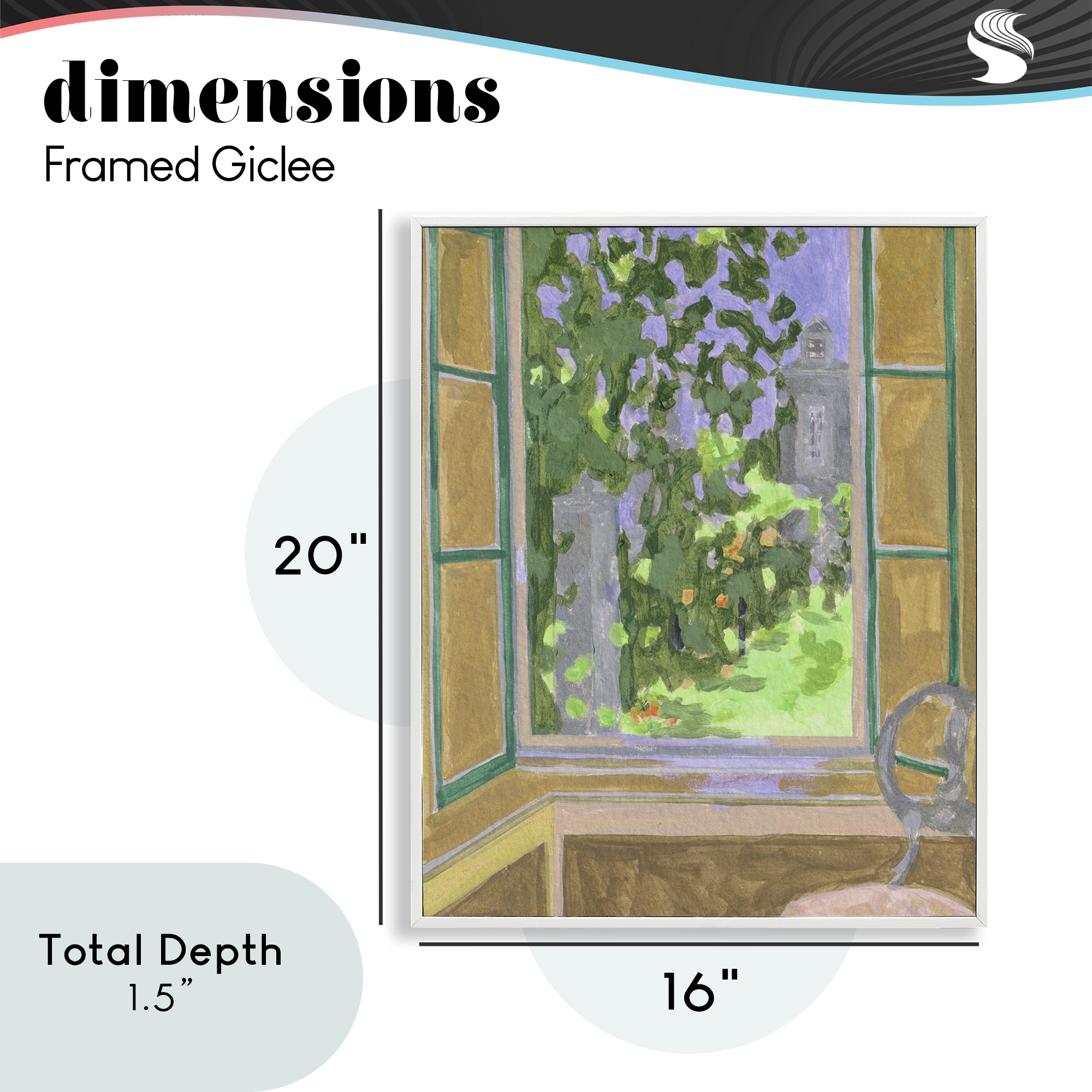 Seat For Spring Expression White Framed Giclee Art, design by Melissa Wang