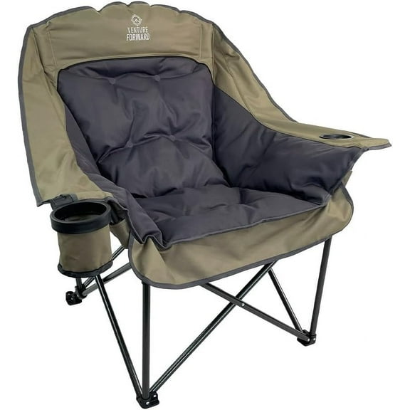Oversized Folding Camping Chair - Portable and Comfortable, 400 lbs. Weight Capacity - Perfect for Camping and Outdoor Activities