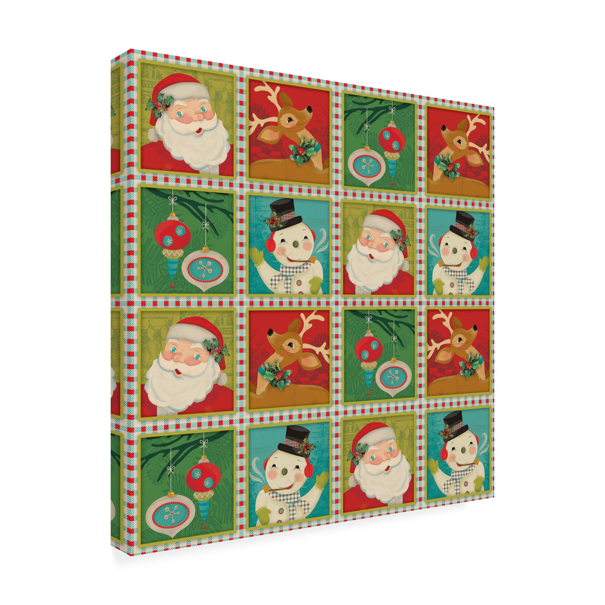 Trademark Fine Art 'Retro Christmas repeat 1' Canvas Art by Holli Conger