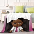 thumbnail image 4 of Bebé Jefe Niña Africana anti-pilling, suave, ligera, esponjosa y acogedora de lujo para hogar y cocina – Perfecta para niños y adultos,150X130cm, 4 of 6