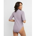 thumbnail image 2 of Hanes Originals Women's Mockneck Rib Bodysuit Muted Iris XL, 2 of 4