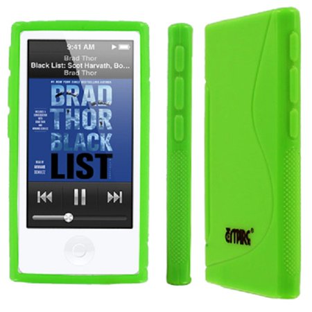 iPod Nano 7th Gen Case, Empire Flexible S-Shape Poly Skin Neon Green Case for Apple iPod Nano 7Gen 7th (Best Ipod For Working Out)