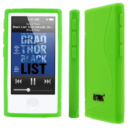 Speck Ipod Nano Case - iPod Nano 7th Gen Case, Empire Flexible S-Shape Poly Skin Neon Green Case for Apple iPod Nano 7Gen 7th Gen
