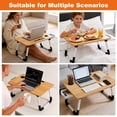 thumbnail image 5 of Foldable Bed Tray, Laptop Bed Tray Table with Drawer, Foldable Lap Desk with Cup Holder & Book Stand, Portable Bed Table for Laptop, Breakfast, Working, Reading on Bed, Sofa, Couch, 5 of 5
