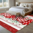 thumbnail image 5 of Valentine's Day Washable Area Rug 6 x 9 ft Red Stripe Plaid Heart Rose Leaf Flower Border, Soft Non Slip Rugs Stain Repellent Indoor Felt Carpet for Living Dining Room Bedroom Home Office, 5 of 9