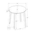thumbnail image 3 of Monarch Specialties 30 in Round Transitional Style Top Dining Table, Oak/Cream, 3 of 5