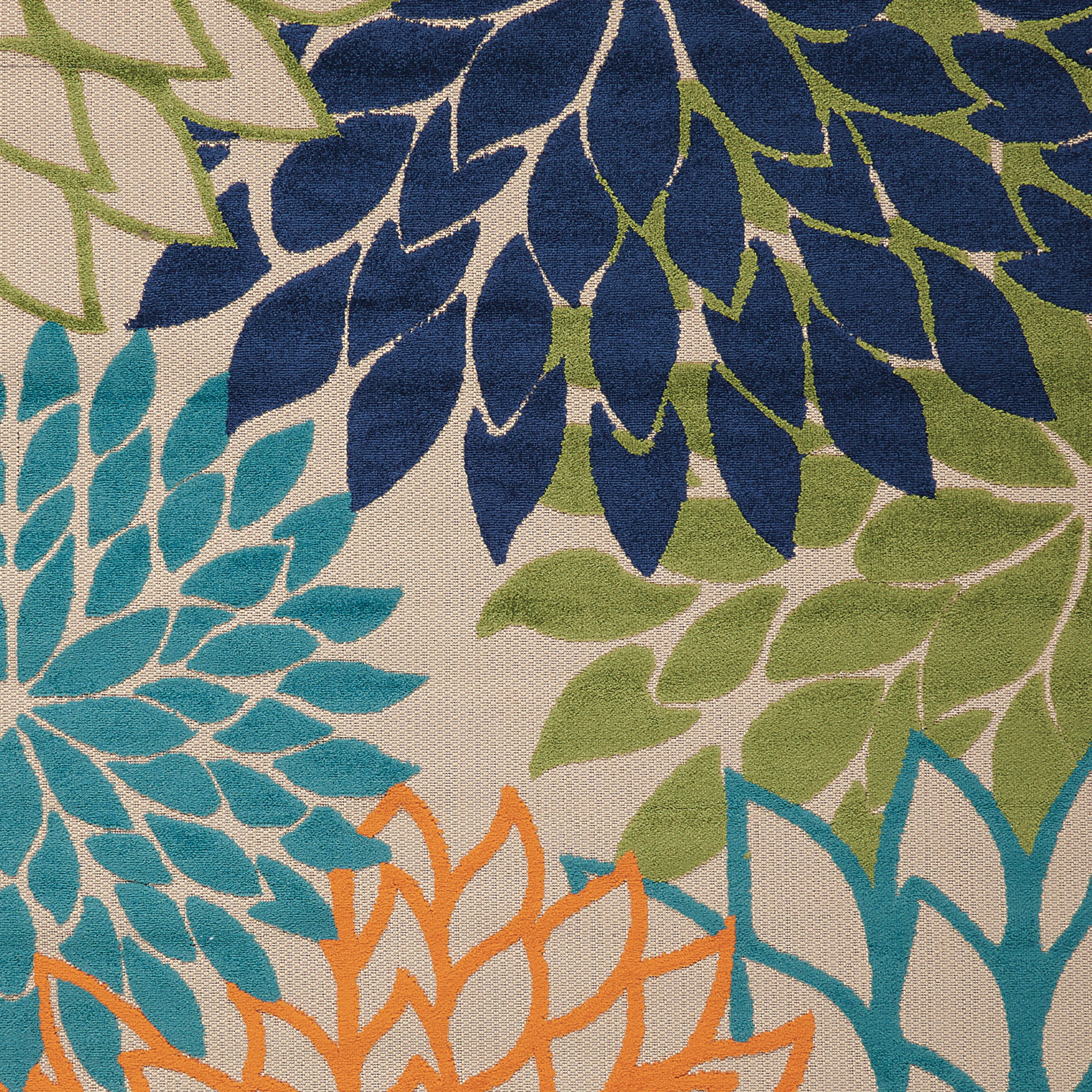Nourison Tropical Oasis Indoor/Outdoor Modern Floral Multicolor 9'6" x 13' Area Rug, (10' x 13')