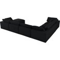 thumbnail image 6 of Maklaine Contemporary Black Linen Fabric Deluxe Modular Sectional Sofa, 6 of 7