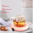 thumbnail image 3 of Calentador de tazas de , posavasos para calefacción de oficina en hogar, 10 W, 3 modos, pantalla apagado automático para , leche, té Rosado, 3 of 9