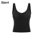 thumbnail image 2 of Black V-neck long style yoga vest slim yoga clothes fitness sports clothes-4, 2 of 5