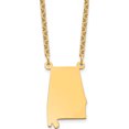 thumbnail image 1 of Ss/Gold Plated Sterling Silver/Gold-Plated Alabama State Necklace Made In United States xna706gp-al, 1 of 5