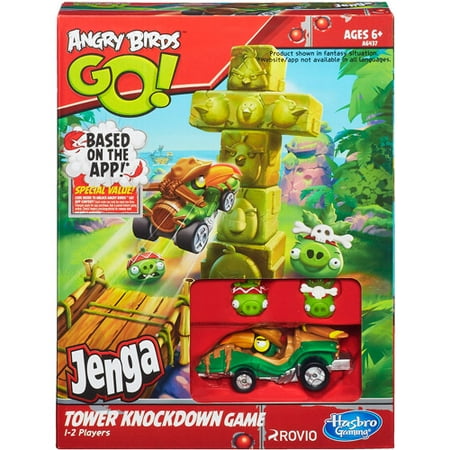 Angry Birds Go! Telepods Jenga Tower Knockdown (Best Way To Build A Jenga Tower)