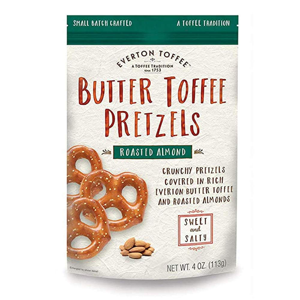 Everton Toffee Butter Toffee Pretzels, Roasted Almond Flavor (4 oz. bag