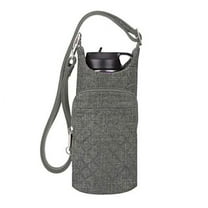 Travelon Anti-Theft Boho Water Bottle Tote Gray Heather - 43426-51T