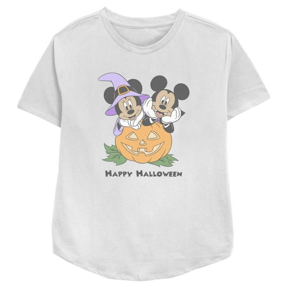 Women's Mickey & Friends Mousey Halloween Graphic Tee White 2X Large