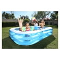 thumbnail image 3 of Bestway 8.5' x 69" x 20" Inflatable Blue Rectangular Family Splash Pool, Children 6+ years, 3 of 4