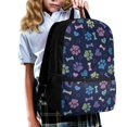 thumbnail image 3 of Uourmeti Durable Backpack for Shopping School, 17 Inch Smooth Zippers School Backpack, Paw Print Bones Stars, 3 of 6