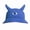 Royal blue horn, variant on Knit Bucket Hat Cute Devil Horns Single Eye Halloween Headwear Winter Cap