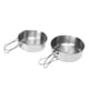 thumbnail image 3 of Kit de desorden de utensilios de cocina para acampar, Tazón de acero inoxidable para exteriores Tazón plegable de acero inoxidable Tazón de acero inoxidable portátil para aca, 3 of 9
