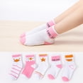thumbnail image 5 of Hontri Socks in Sale, 5 Pairs of Children's Socks, Baby Mid-Calf Socks, Cartoon Socks for Boys and Girls, Cotton Socks 5Pc Socks Pink, 5 of 9