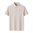 thumbnail image 2 of pstuiky camisetas de hombre, Suéter casual de manga corta con cuello vuelto, cómodo y liso para hombre ropa de hombre xxl, 2 of 4