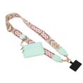 thumbnail image 1 of Bolso bandolera con correa para teléfono celular, para llaves, lápiz labial, monedas, bolsa con cremallera, longitud ajustable, cordón para teléfono con billetera -J, 1 of 8