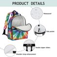 thumbnail image 4 of Colorful Rainbow Tie Dye Spiral Pattern Backpack for School,Cute School Bag,Schoolbag with Adjustable Shoulder Straps & Padded Back,15.25"x11.5"x5.25", 4 of 5