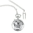 thumbnail image 4 of DECORNIJIA Silver Vintage Pocket Watch Alloy For Men 1Pcs 16.5x2x0.7In, 4 of 8