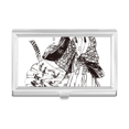 thumbnail image 1 of Japan  Sakura Drawing Sketch Business Card Holder Case Pocket Box Wallet, 1 of 3
