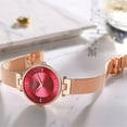 thumbnail image 4 of Hot Fashion Stainless Steel Mesh Watch For Women Relogio Feminino CURREN Ladies Quartz Bracelet Watch Pomegranate Red Dial, 4 of 7