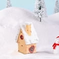 thumbnail image 5 of Taomzat Clearance Christmas Plastic House Figurines, Miniature Christmas Tabletop Ornaments House Statue House Model for Christmas Holiday Home Party Decor, 1" x 1" x 1.7", Beige, 5 of 8