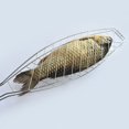 thumbnail image 2 of ORUYROP 2 Pcs Panier à Poisson, Panier à Poisson Portable en Acier Inoxydable avec Poignée en Bois Outil de Barbecue Extérieur pour Rôtir le Poisson, Légumes, Crevettes, 2 of 7