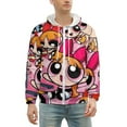 thumbnail image 2 of The Powerpuff Girls Zip Up Hoodies Unisex Realistic 3D Print Sweatshirt Long Sleeve Hooded Jacket Coat 3XL, 2 of 8