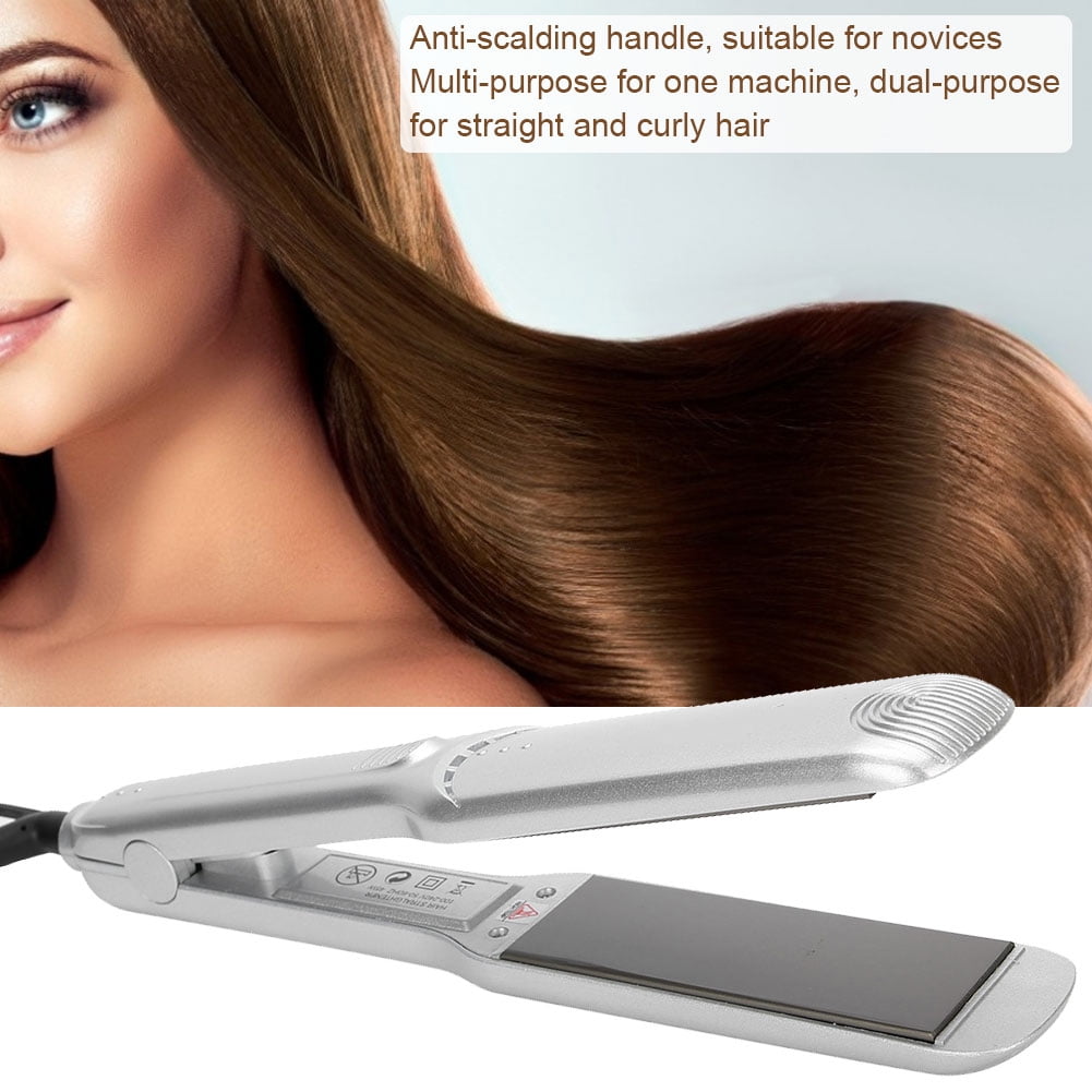 Electric Hair Straightener Texture With Light Indicator Hair Flat Iron For Hair Salon Barber Shop Silver Walmart