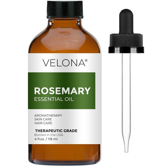 Rosemary Essential Oil by Velona - 4 oz | Therapeutic Grade for Aromatherapy Diffuser Undiluted