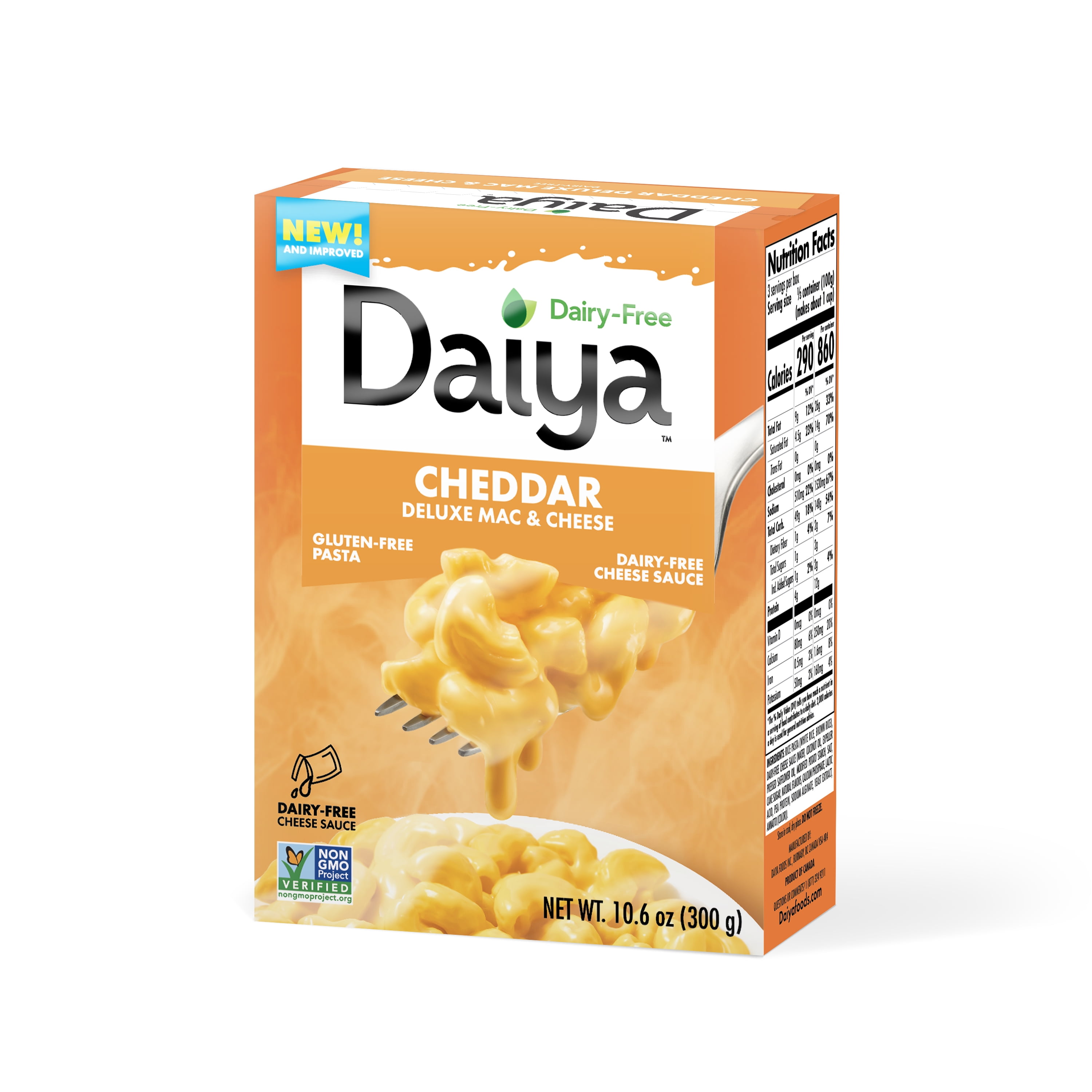 (8 pack) Daiya Dairy Free Gluten Free Deluxe Cheddar Mac & Cheese, Vegan, 10.6 oz (Shelf Stable)