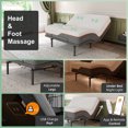 thumbnail image 6 of ESHINE Split King Adjustable Bed Frame - 12 inch Hybrid Memory Foam Mattress, with Massage, Wireless Remote, USB, Under Bed Night Light, Head and Foot Incline, 6 of 7