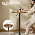 thumbnail image 6 of Topeakmart Modern Adjustable Round Pub Table with 360° Swivel Top, Rustic Brown, 6 of 6