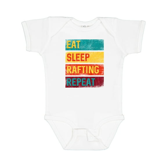 Inktastic Whitewater Rafting Eat Sleep Rafting Repeat Boys or Girls Baby Bodysuit