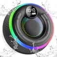 thumbnail image 1 of Altavoz de ducha bluetooth, altavoz Bluetooth portátil con ventosa, altavoz impermeable ipx7, Bluetooth inalámbrico 5.3 con luz rgb, micrófono incorporado, ducha, aire libre, sonido envolvente de alta, 1 of 6