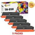 thumbnail image 2 of Toner Bank Compatible Toner for Brother TN-650 TN650 HL-5440D 5450DN 5450DNT 6180DW 6180DWT 5470DW 5470DWT Printer Ink (Black, 5-Pack), 2 of 8