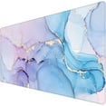 thumbnail image 1 of Extended Gaming Mouse Pad - 35.4x15.7 Inch, Large Non-Slip Rubber Base, Waterproof Keyboard Mouse Mat, Purple Marble, Stitched Edges, Ideal for Work, Game, Office, Home, 1 of 6