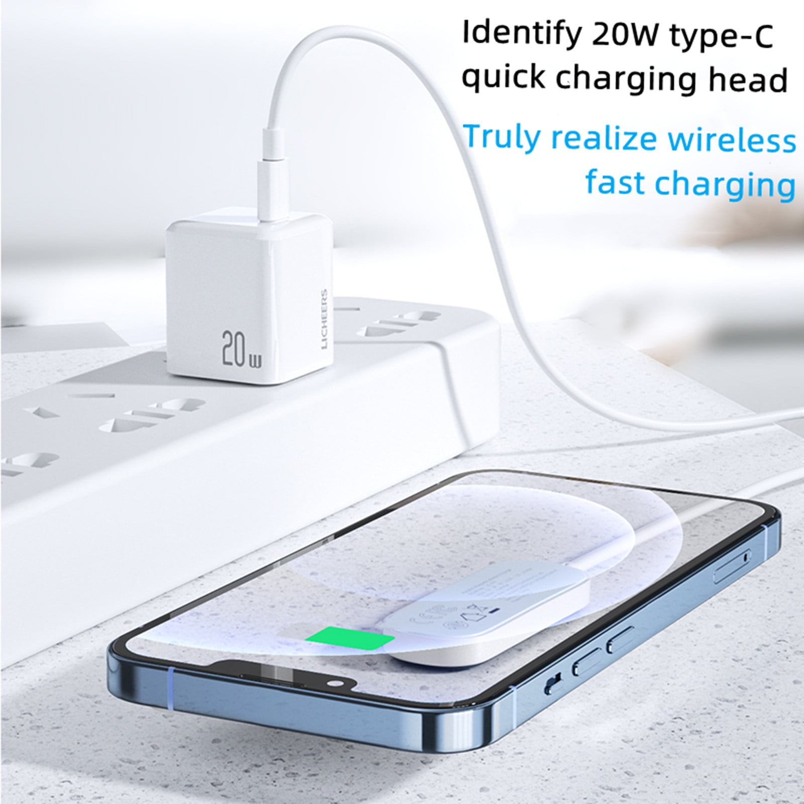Bouanq Portable Wireless Charger Magnetic Wireless Charger Compatible With IPhone 13| IPhone 12 15W Qi-Certified Fast Wireless Charging Pad Mag-safe Charger For Airpods