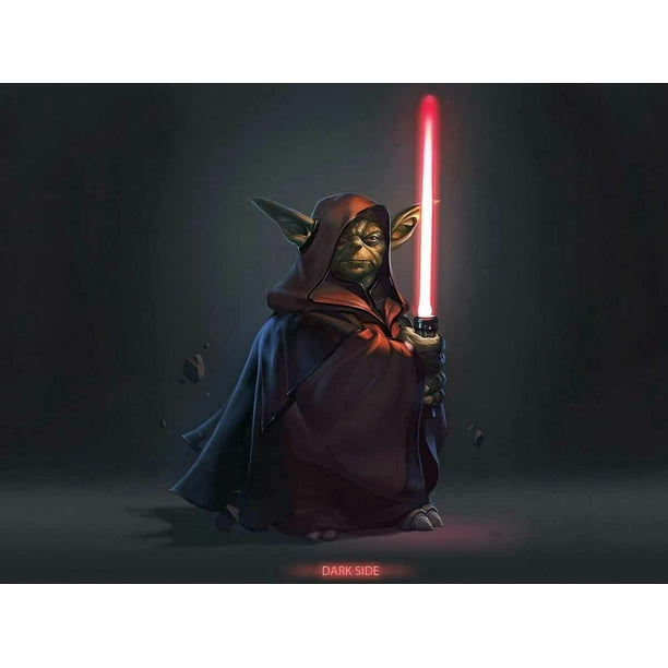 Star Wars Yoda Darkside CANVAS or PRINT WALL ART