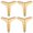 Golden, variant on Jiandong Sofa Leg Metal Sofa Legs for Furniture Replacement, Modern Triangle Feet (4pcs)(6.69X5.12X1.18Inch)