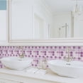 thumbnail image 3 of Yeetfub 10 Sheet Peel and Stick Backsplash Self Adhesive Tile Sticker Marble 3D Stick on Tiles Backsplash for Kitchen Peel and Stick Tile for Bathroom Kitchen Camper Shower Furniture 4"x4" Purple, 3 of 7