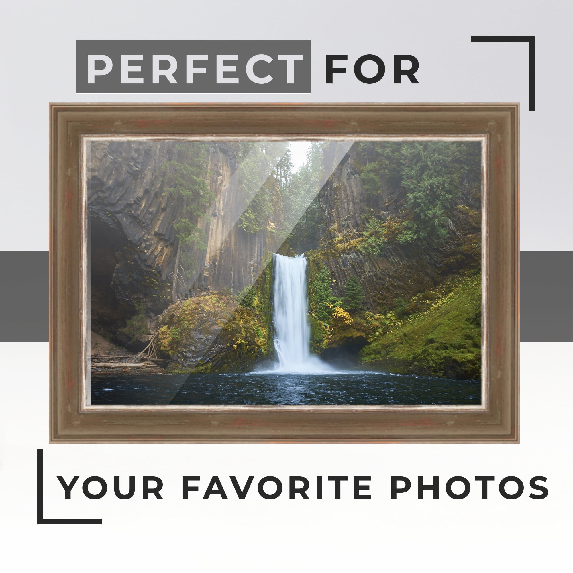 18x24 Frame Grey Real Wood Picture Frame Width 1.75 inches | Interior Frame Depth 0.5 inches |