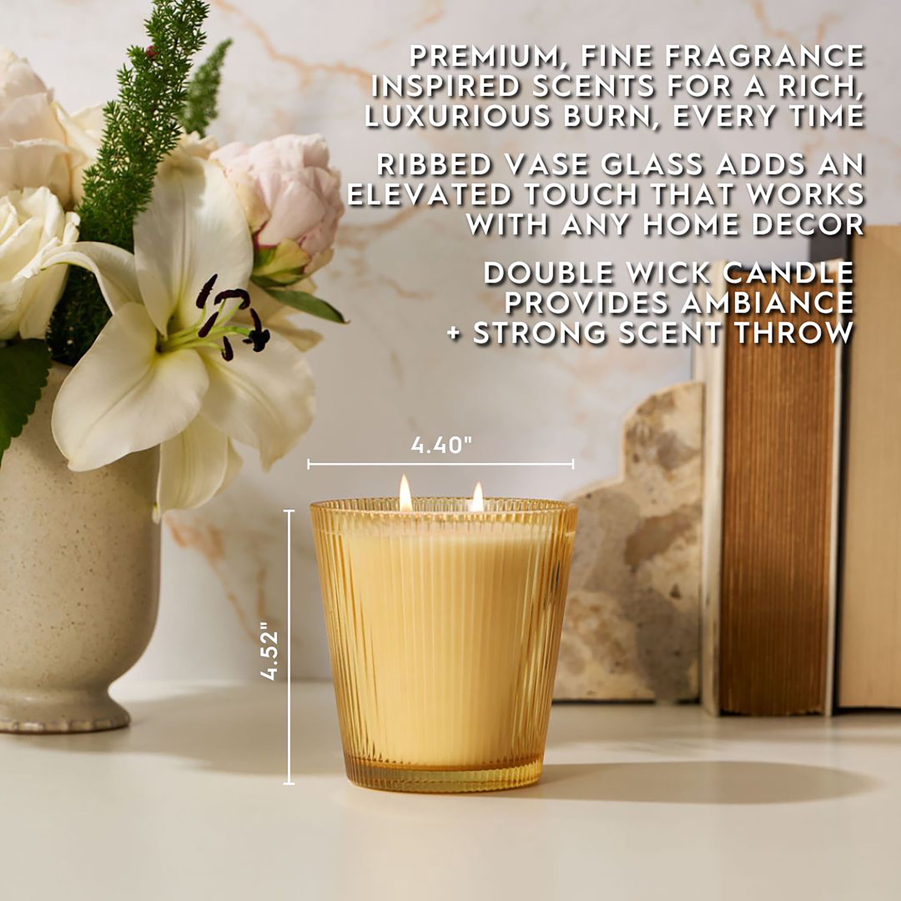 Better Homes & Gardens Fine Fragrance Collection, Sunshine Daisy Scented 2-Wick Jar Candle 16 oz.