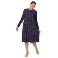 thumbnail image 2 of Aria Women’s 100% Cotton Woven Flannel Long Sleeve Nightgown, Sizes XS-5X, 2 of 6
